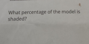 What percentage of the model is 
shaded?