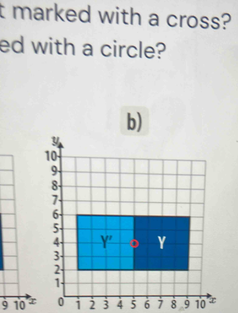 marked with a cross?
ed with a circle?
b)
9 10  1 2 3 4 5 6 7 8 9 10