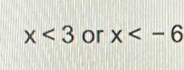 x<3</tex> or x