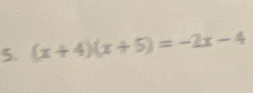 (x+4)(x+5)=-2x-4