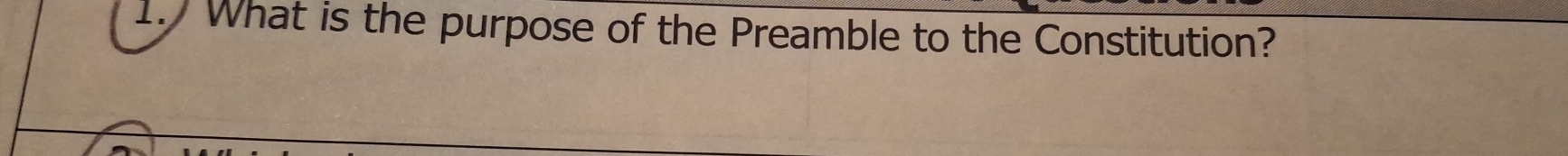 What is the purpose of the Preamble to the Constitution?