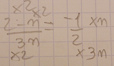 frac beginarrayr x2 frac -m3^* 2 x^12endarray =beginarrayr -1xm * 3mendarray