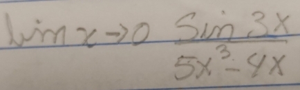 sin x  sin 3x/5x^3-4x 