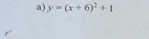 y=(x+6)^2+1