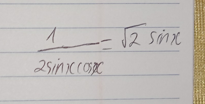  1/2sin xcos x =sqrt(2)sin x