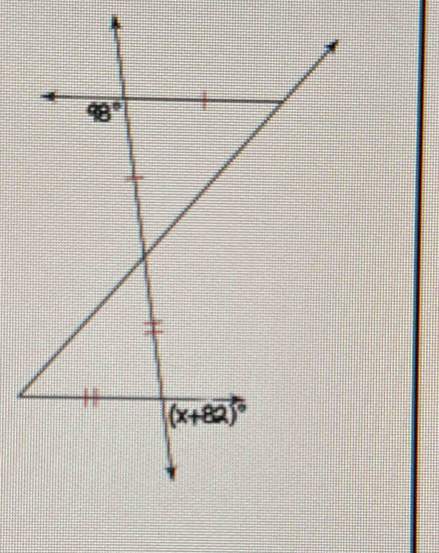 98°
(x+82)^circ 