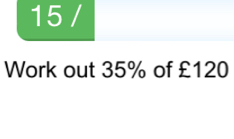 Work out 35% of £120