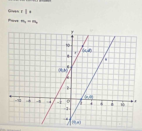 Given rparallel s
Prove m_t=m_a