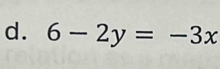 6-2y=-3x