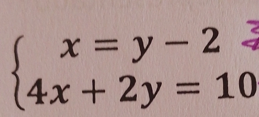 4x+ 2y = 10