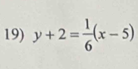 y+2= 1/6 (x-5)