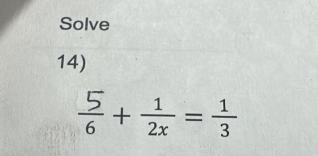 Solve 
14)
+=