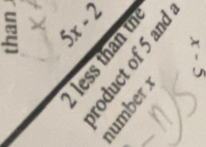 5x-2
× t