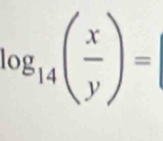 log _14( x/y )=