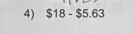 $18-$5.63