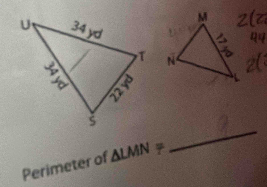 Perimeter of △ LMN=
_