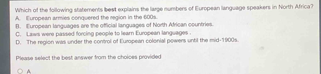 Solved: Which of the following statements best explains the large ...
