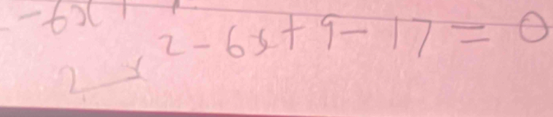 wate 2x^2-6x+9-17=0