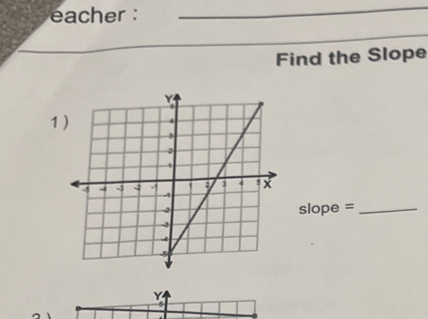 eacher : 
_ 
Find the Slope 
1 
slope =_
Y