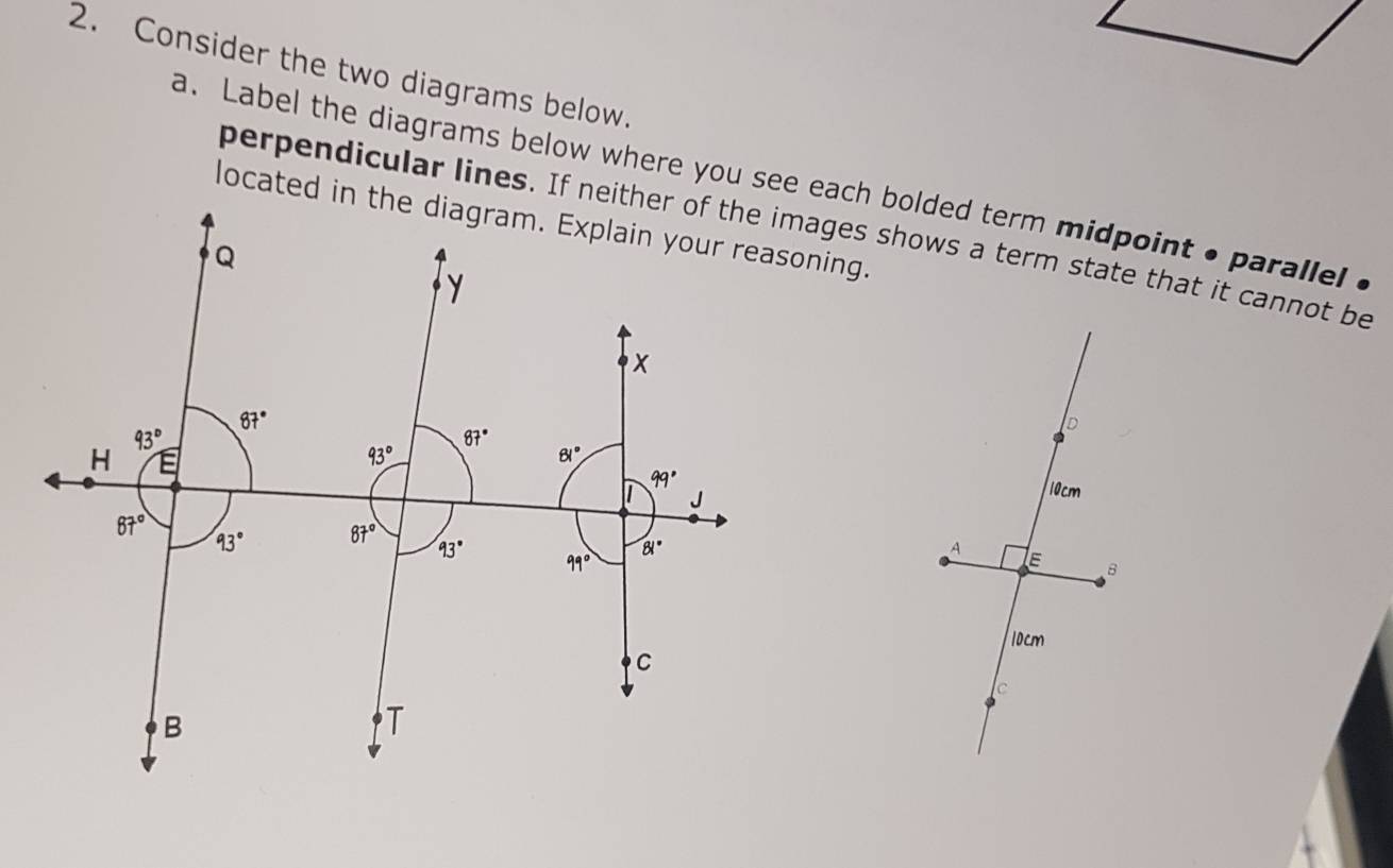 Solved: Consider the two diagrams below. a. Label the diagrams below ...