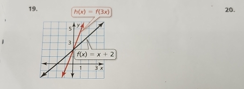 h(x)=f(3x)
20.