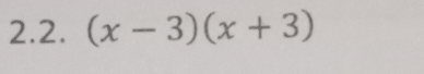 (x-3)(x+3)