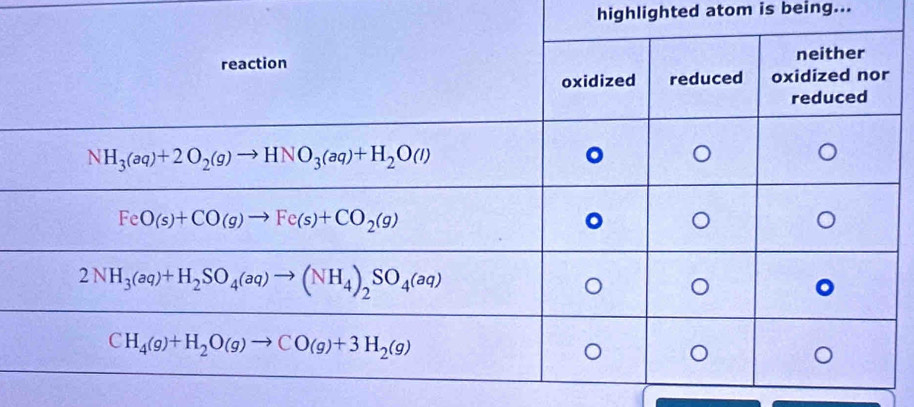 highlighted atom is being...