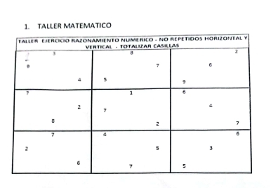 TALLER MATEMATICO