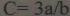 C=3a/b