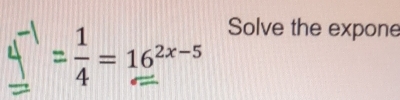 =; = 15° *-= Solve the expone