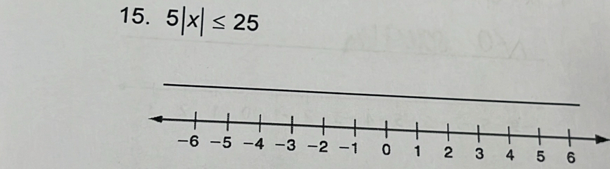 5|x|≤ 25