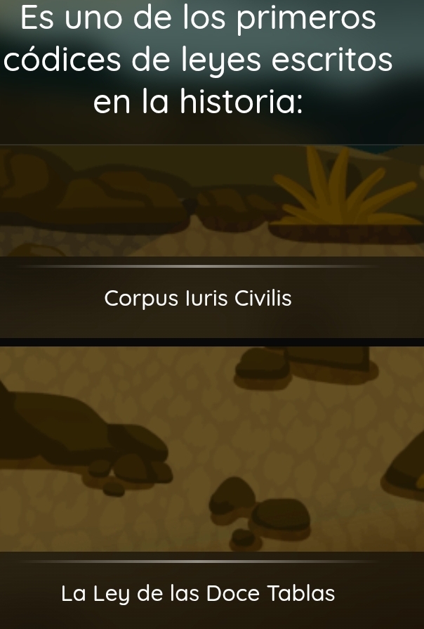 Es uno de los primeros
códices de leyes escritos
en la historia:
Corpus Iuris Civilis
La Ley de las Doce Tablas