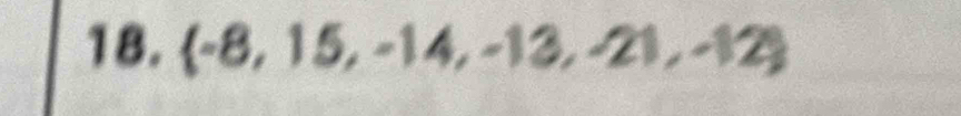  -8,15,-14,-13,-21,-12