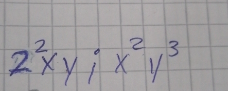 2^2xy; x^2y^3