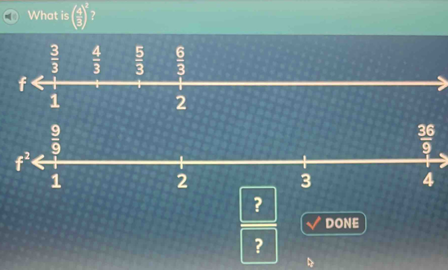 What is ( 4/3 )^2 ?
?
DONE
?