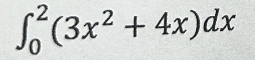 ∈t _0^(2(3x^2)+4x)dx