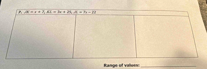 Range of values:_