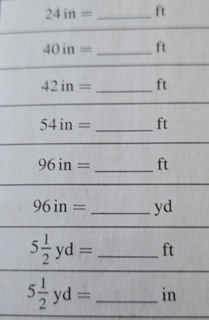 24in= _
ft