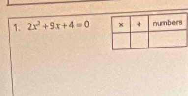 2x^2+9x+4=0