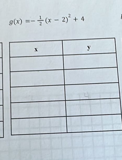 g(x)=- 1/2 (x-2)^2+4