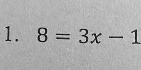 8=3x-1