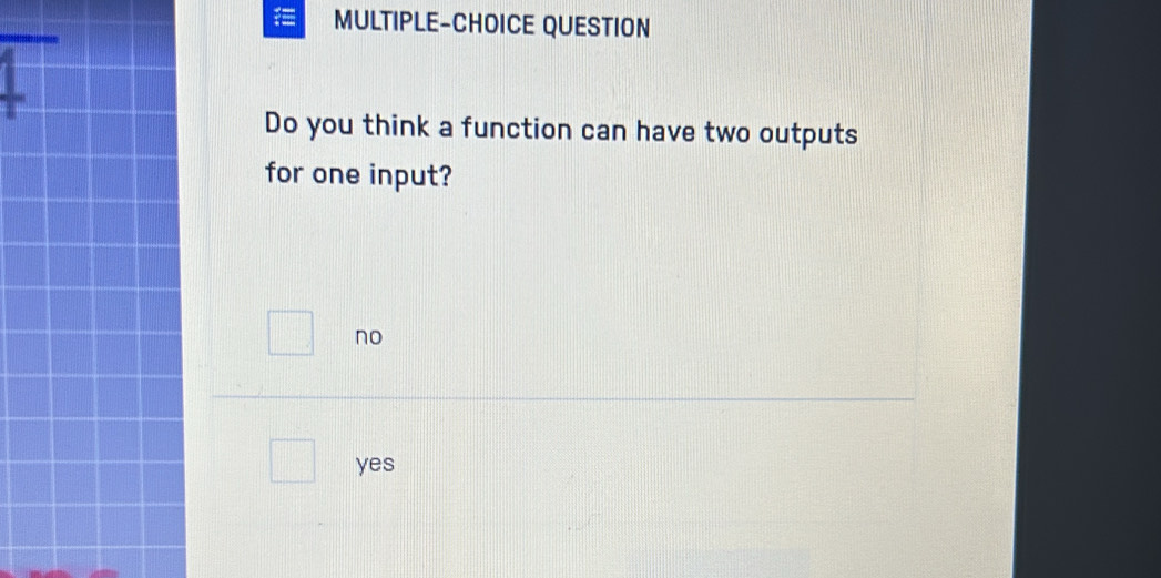 Solved: MULTIPLE-CHOICE QUESTION Do you think a function can have two ...