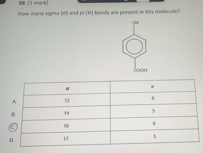 Gelöst:How many sigma (σ) and pi (π) bonds are present in this molecule ...