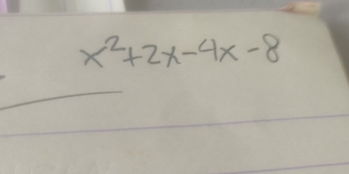 x^2+2x-4x-8