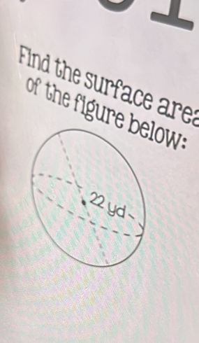 Find the surface are 
of the figure low :