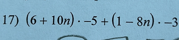 (6+10n)· -5+(1-8n)· -3