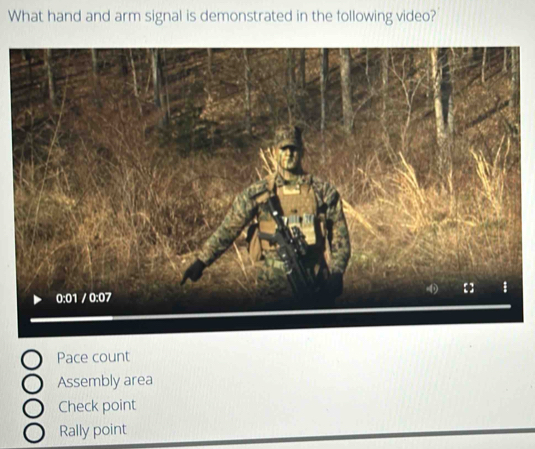 Solved: What hand and arm signal is demonstrated in the following video ...