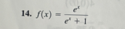 f(x)= e^x/e^x+1 