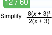 12 / 60
Simplify