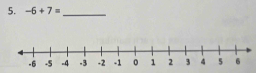 -6+7= _